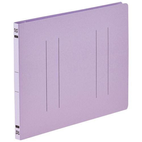 フラットファイルE　A4ヨコ　150枚収容　背幅18mm　バイオレット　1セット(100冊:10冊×10パック)