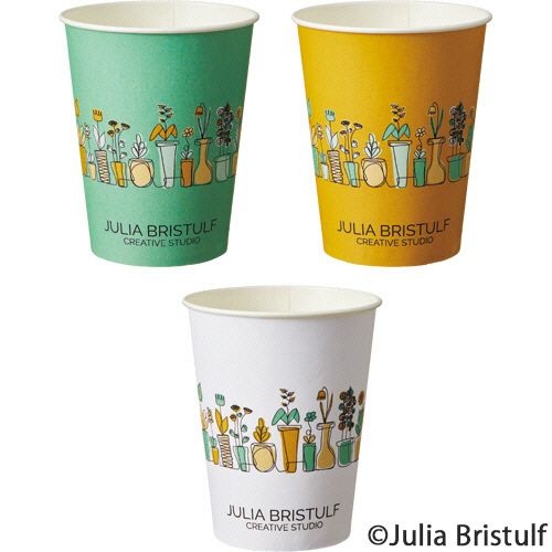 紙コップ Plants(プランツ) 275mL(9オンス) 1セット(2500個:100個×25パック)