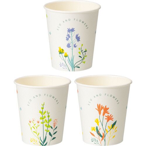 【送料無料】【個人宅届け不可】【法人（会社・企業）様限定】紙コップ　AND　FLOWERS　205mL(7オンス)　1セット(2400個:80個×30パック)【イージャパンモール】