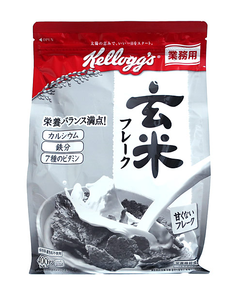 【送料無料】★まとめ買い★　ケロッグ　業務用玄米フレーク袋　４００ｇ　×6個【イージャパンモール】