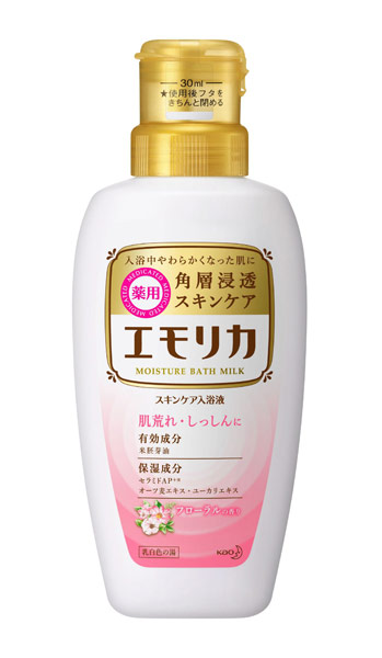 【送料無料】★まとめ買い★ エモリカ 薬用スキンケア入浴液 フローラルの香り 本体 450ml ×12個【イージャパンモール】|イージャパンアンドカンパニーズ