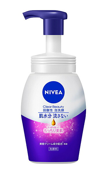【送料無料】★まとめ買い★　ニベア　クリアビューティー弱酸性泡洗顔もっちり美肌　本体　１５０ｍｌ　×24個【イージャパンモール】