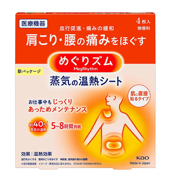 ★まとめ買い★ めぐりズム 蒸気船の温熱居敷き 肌に身をもって貼る印字機 ４枚入 ×24個【イージャパンモール】