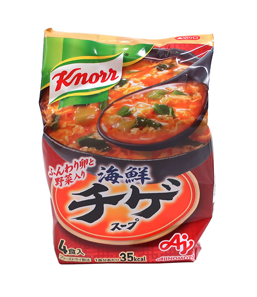 【送料無料】★まとめ買い★　味の素　クノール 海鮮チゲスープ 4食入袋 ３７．６g　×10個【イージャパンモール】