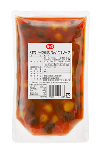 【送料無料】★まとめ買い★ S=O (ポモドーロ風味)ミックスオリーブ 500g ×12個【イージャパンモール】|イージャパンアンドカンパニーズ