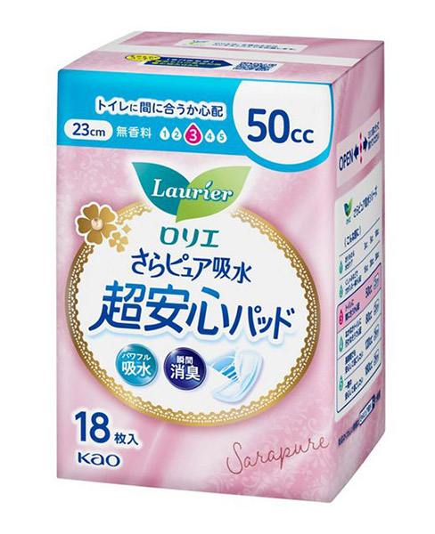★まとめ買い★　ロリエさらピュア吸水超安心パッド　５０ｃｃ　１８枚　×16個【イージャパンモール】