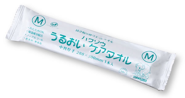 ハクゾウメディカル（株）　ハクゾウうるおいケアタオル　Mサイズ　中判厚手　エンボス　100本/袋×6袋入【在宅看護・介護用品館】 8,506円