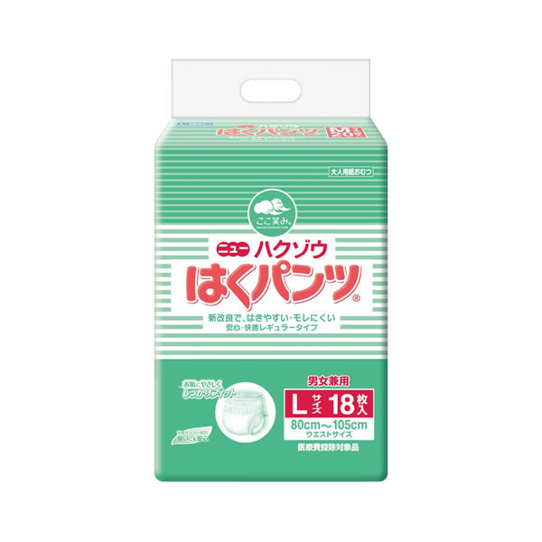 ハクゾウメディカル株式会社 ニューハクゾウはくズボン下 L 1容れもの（20枚×6袋）【在宅看護・介護装置館】