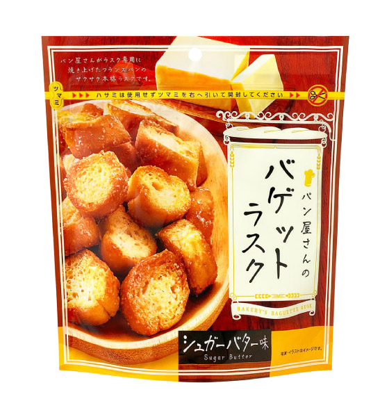 ★まとめ買い★　ＭＤホールディングス　パン屋さんのバゲットラスクシュガーバター味　90ｇ　×12個【イージャパンモール】
