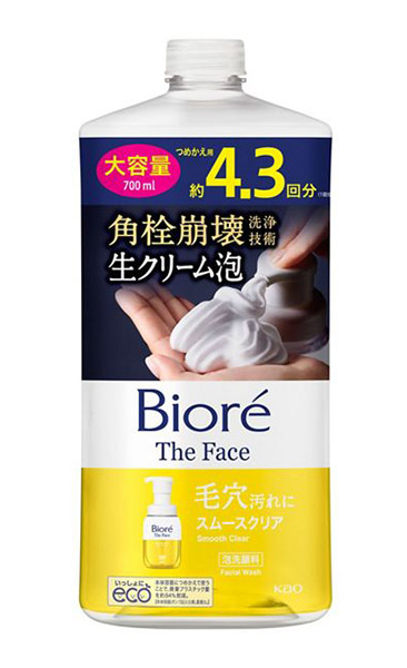 【送料無料】★まとめ買い★　ビオレ　ザフェイス　泡洗顔料　スムースクリア　つめかえ用　大容量　700ｍｌ　×12個【イージャパンモール】