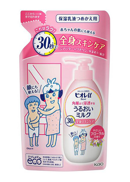 ★まとめ買い★　ビオレｕ　角層まで浸透するうるおいミルクフローラル　つめかえ用　250ｍｌ　×24個【イージャパンモール】