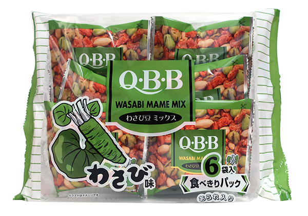☆まとめ買い☆ QBB わさび豆ミックス6袋 108g ×12個【イー