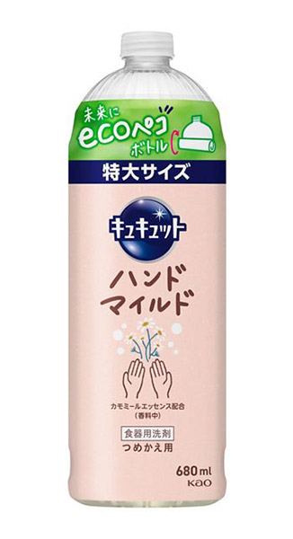 ★まとめ買い★　花王　キュキュットハンドマイルド　カモミールの香り　つめかえ用　680ｍｌ　×16個【イージャパンモール】