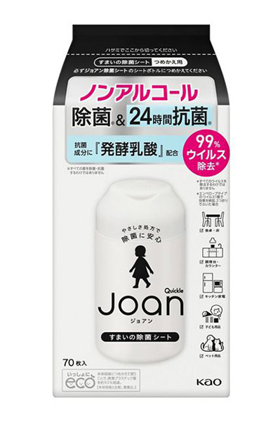 【送料無料】★まとめ買い★ 花王 クイックル Joan 除菌シート つめかえ用 70枚 ×24個【イージャパンモール】