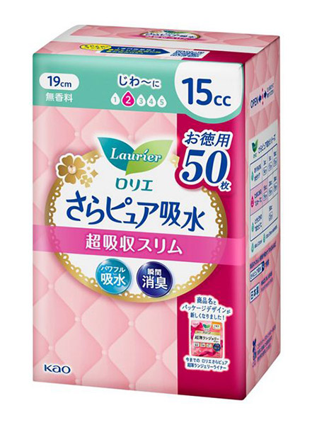 【送料無料】★まとめ買い★　花王　ロリエ　さらピュア吸水超吸収スリム１５ｃｃスーパージャンボ　５０枚　×18個【イージャパンモール】