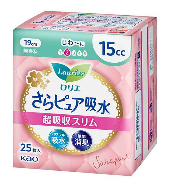 ★まとめ買い★　花王　ロリエ　さらピュア吸水　超吸水スリム　１５ｃｃ　２５枚　&times;36個【イージャパンモール】｜イージャパンアンドカンパニーズ