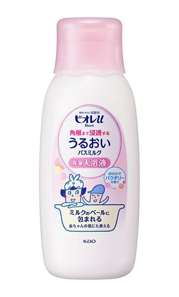 ★まとめ買い★　花王　ビオレｕ 角層まで浸透する うるおいバスミルク パウダリー本体　600ｍｌ　×12個【イージャパンモール】