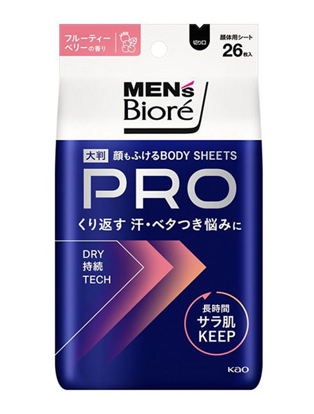 ★まとめ買い★　メンズビオレ　顔もふけるボディシートＰＲＯ　フルーティーベリーの香り　２６枚　×12個【イージャパンモール】