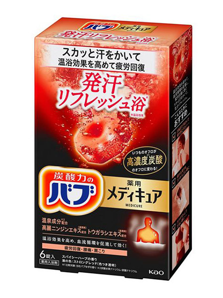 ★まとめ買い★ 名取り草 バブ メディキュア 汗するリフレッシュ浴 ６錠入 ×16個【イージャパンモール】