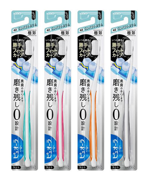 【送料無料】★まとめ買い★　花王　ピュオーラハブラシ　コンパクトスリム　ふつう　１本　×72個【イージャパンモール】