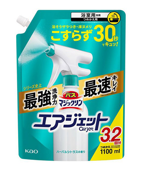 【送料無料】★まとめ買い★　花王　バスマジックリン　エアジェット　ハーバルシトラスの香り　詰め　１１００ｍｌ　×6個【イージャパンモール】
