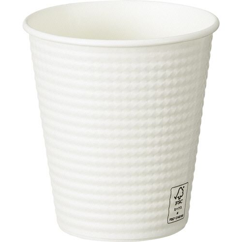 エンボスカップ　ホワイト　210mL(7オンス)　1セット(1500個:50個×30パック)