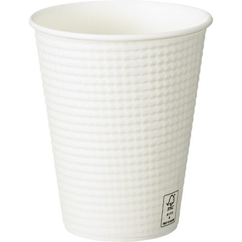 エンボスカップ　２６０ｍＬ（９オンス）　ホワイト　１セット（１０００個：４０個&times;２５パック）｜イージャパンアンドカンパニーズ