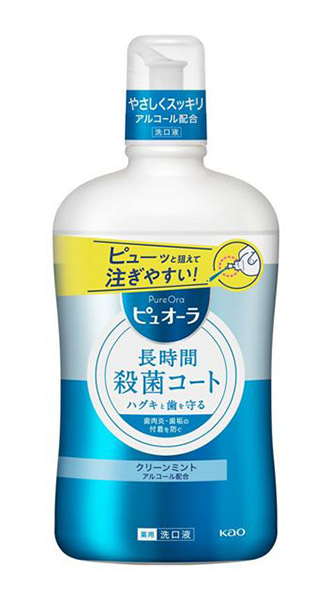 【送料無料】★まとめ買い★　花王　薬用ピュオーラ洗口液　クリーンミント　８５０ml　×12個【イージャパンモール】