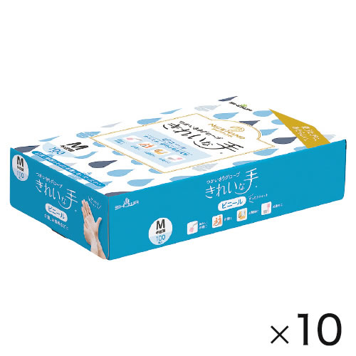 きれいな手　ビニール手袋１００枚Ｌ１０箱【返品・交換・キャンセル不可】【イージャパンモール】