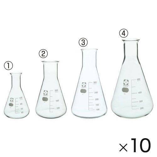 三角フラスコ　３００ｍｌ（１０個）【返品・交換・キャンセル不可】【イージャパンモール】