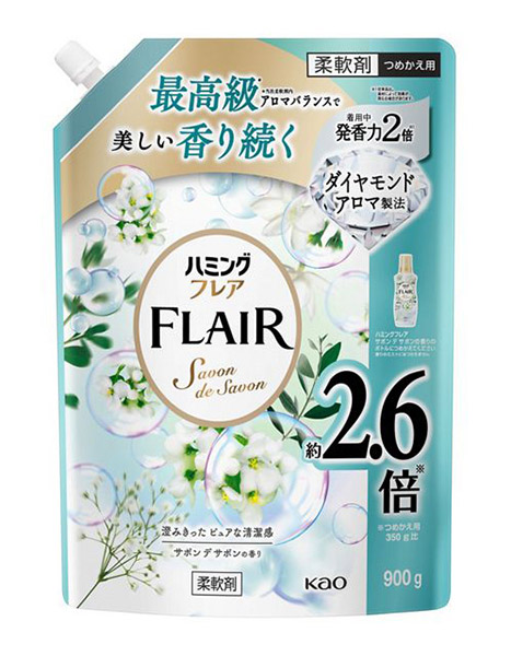 【送料無料】★まとめ買い★　花王　ハミングフレア　サボンデサボン　スパウトパウチ　９００ｇ　×9個【イージャパンモール】
