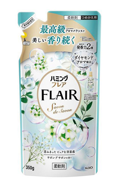 ★まとめ買い★ 花王 ハミングフレア サボンデサボン つめかえ用 350g ×15個【イージャパンモール】