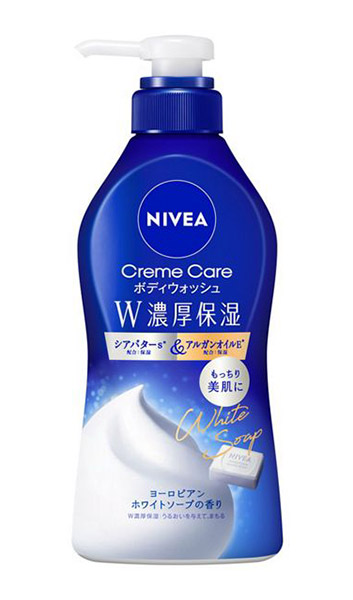 【送料無料】★まとめ買い★　ニベア　クリームケアボディウォッシュヨーロピアンホワイトソープポンプ　460ｍｌ　×9個【イージャパンモール】