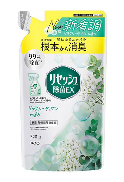 【送料無料】★まとめ買い★　花王　リセッシュ除菌ＥＸ　リラクシーサボンの香り　詰替用　320ｍｌ　×24個【イージャパンモール】