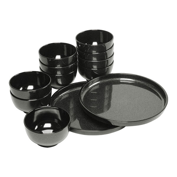 【送料無料】ラメ塗　丸盆＆汁椀セット　　Ｇ２３－９０【ギフト館】 6,160円