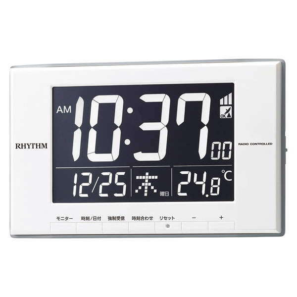 【送料無料】リズム　交流式電波デジタル時計　　８ＲＺ２０９ＳＲ０３【ギフト館】 6,952円