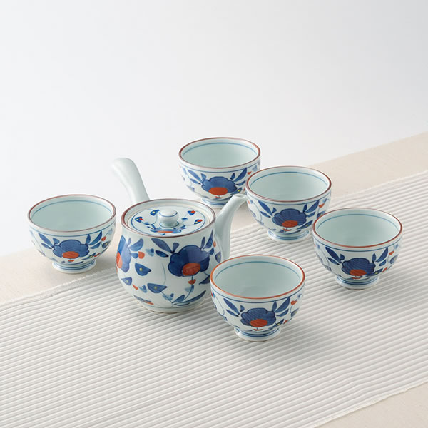 【送料無料】波佐見焼 古代万歴急須茶器揃 007-026M【ギフト館】