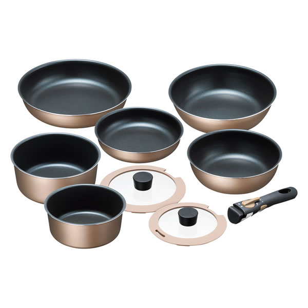 【送料無料】ブラナーノ?　ＩＨ対応着脱ハンドル鍋６点セット　　ＭＢ－２４４２【ギフト館】