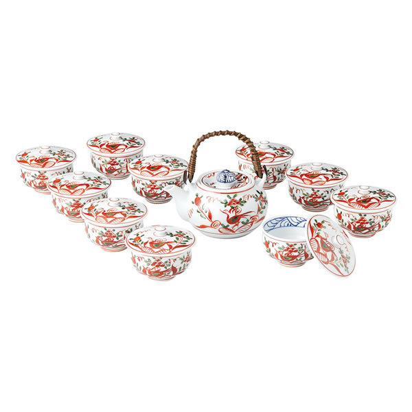 【送料無料】波佐見焼　古伊万里写し絵（手描）　１０客番茶器揃　　００７－４１１Ｍ【ギフト館】