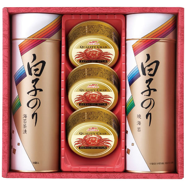 【送料無料】白子のり のり・お茶漬け・かに缶詰合せ SN-400 SN-400【ギフト館】