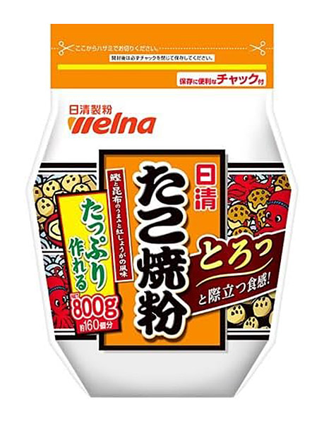 ★まとめ買い★　日清製粉ウェルナ　日清 たこ焼粉　８００ｇ　×9個【イージャパンモール】