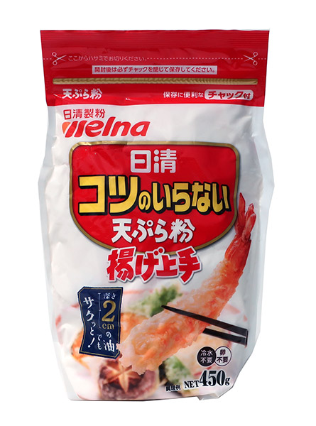 【送料無料】★まとめ買い★　日清製粉ウェルナ　日清 コツのいらない天ぷら粉 揚げ上手 チャック付　 450g　×20個【イージャパンモール】