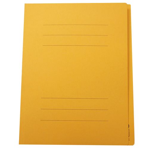 フラットファイルJ　A4タテ　150枚収容　背幅18mm　イエロー　1セット(100冊)