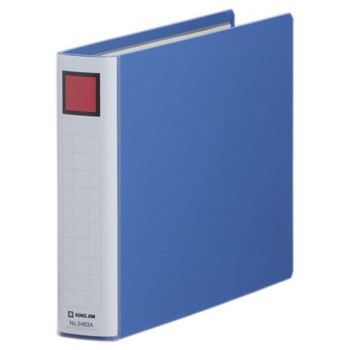 キングファイル スーパードッチ(脱・着)イージー B5ヨコ 30mmとじ 背幅46mm 青 1セット(10冊)|イージャパンアンドカンパニーズ