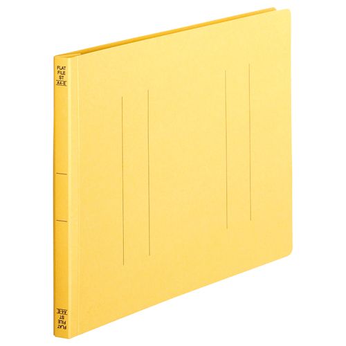 フラットファイル(スタンダードカラー)A4ヨコ150枚収容黄　1セット(100冊:10冊x10パック)