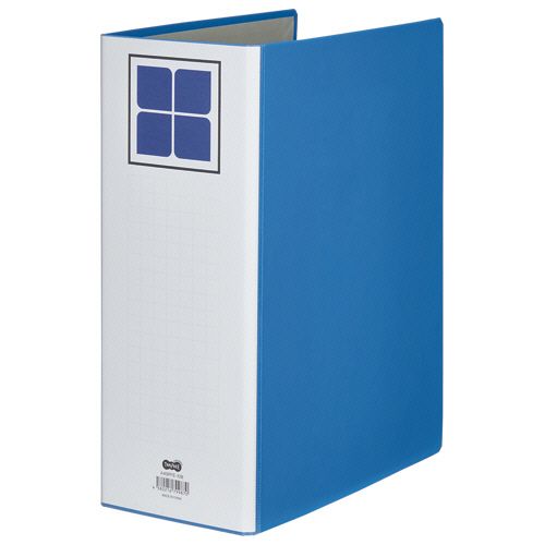 片開きパイプ式ファイルE A4タテ 1000枚収容 100mmとじ 背幅126mm 青 1セット(10冊)|イージャパンアンドカンパニーズ