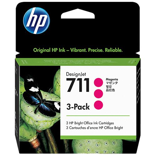 HP711 インクカートリッジ マゼンタ 29mL/個 染料系 CZ135A 1箱(3個)