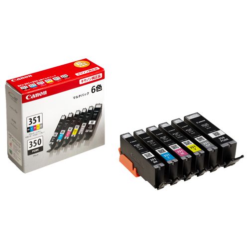 インクタンク BCI?351+350/6MP 6色マルチパック(標準) 6552B004 1箱(6個:各色1個)