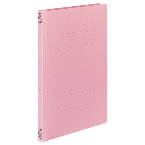 フラットファイルV(樹脂製とじ具)A4タテ150枚収容ピンク　1セット(100冊:10冊x10パック)