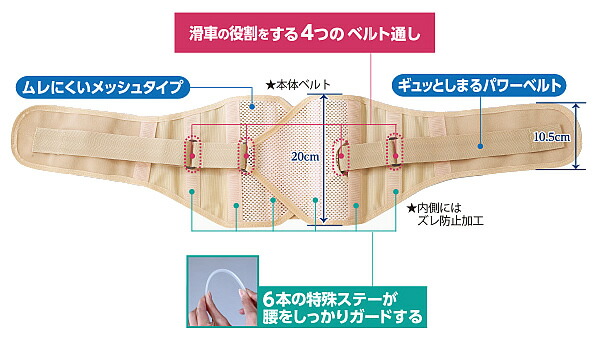 市場 感動歩行 腰椎 R 骨盤ベルト